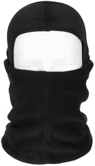 Fular Mască Gât Fleece cu Glugă Negru MFH - 100% Poliester, Mărime Unică