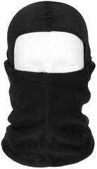 Fular Mască Gât Fleece cu Glugă Negru MFH - 100% Poliester, Mărime Unică