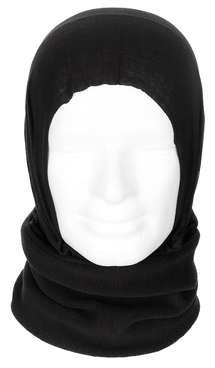 Fular Tubular Fleece Negru MFH - 100% Poliester, Mărime Universală