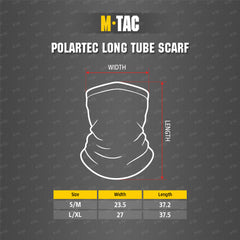 Fular Tubular Gât Polartec M-Tac - Coyote, Protecție Vânt