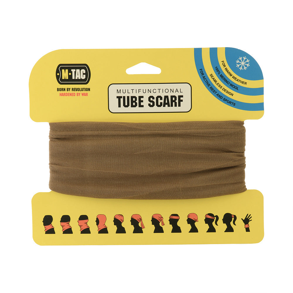 Fular Tubular Lână Merino M-Tac - Coyote Multifuncțional