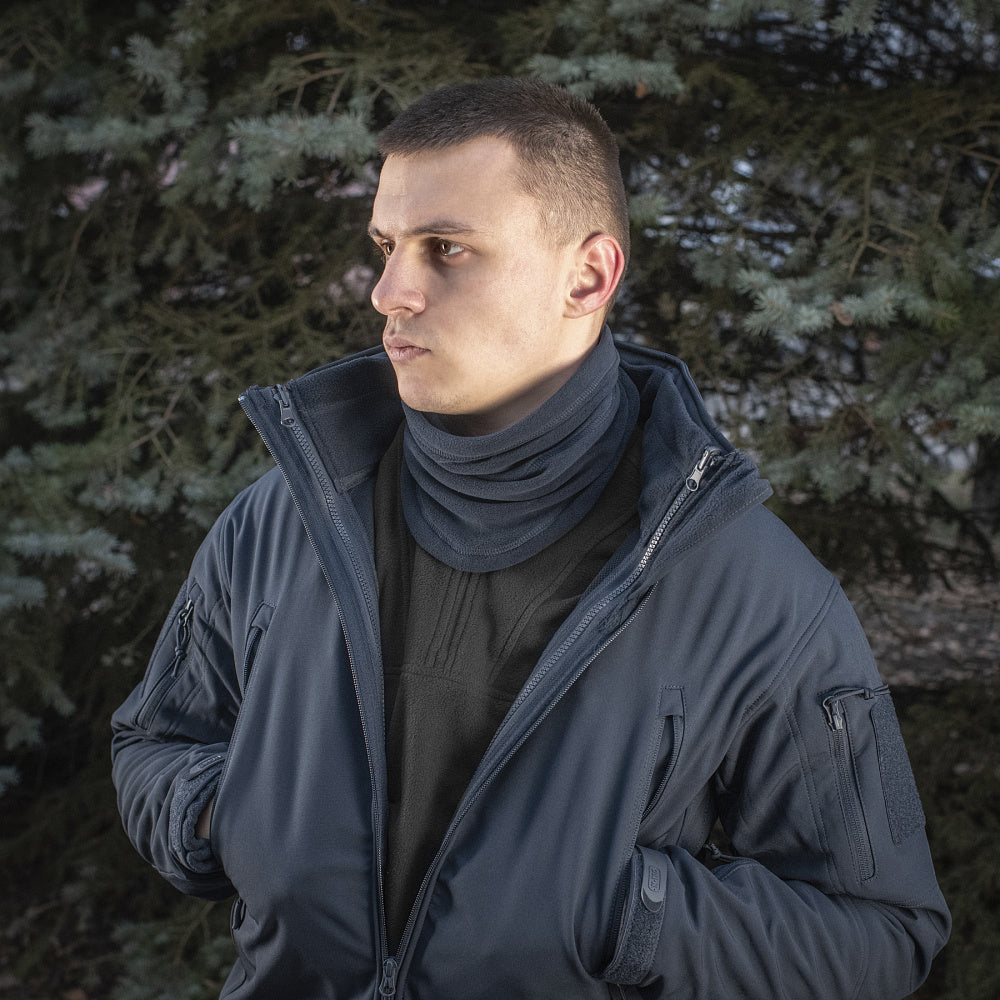 Fular Tubular M-Tac Polartec cu Șnur - Dark Navy Blue