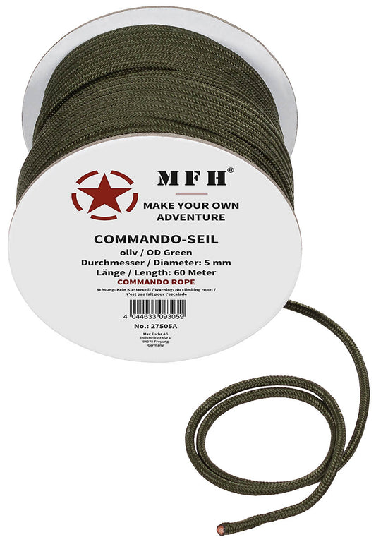 Funie 5mm 60m Oliv MFH - 100% Polipropilenă, Utilizare Generală