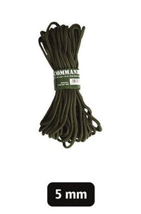 Funie Commando Mil-Tec – 15 m, 5 mm, Oliv
