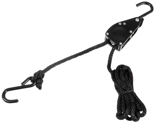 Funie de Fixare cu Ratchet Negru MFH - 6mm, 2m