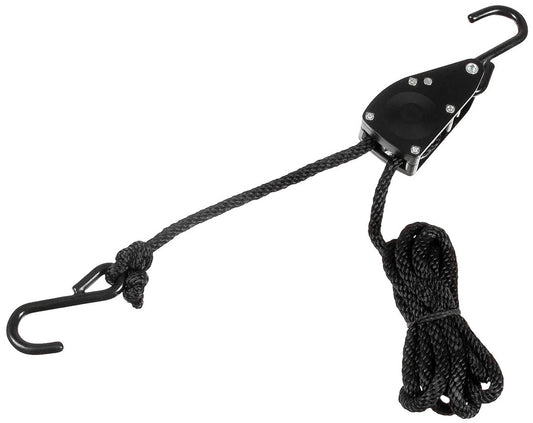 Funie de Fixare cu Ratchet Negru MFH - 6mm, 2m