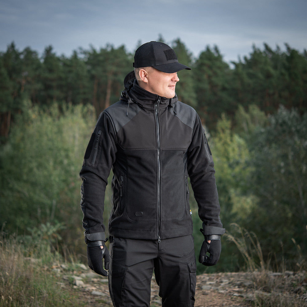 Geacă Fleece M-Tac Norman Windblock - Izolație Termică Neagră