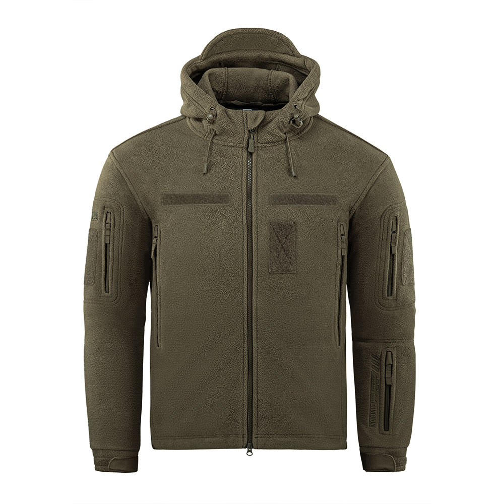 Jachetă Fleece Windblock Division Gen.III M-Tac Oliv – 100% Poliester, Glugă - poza 3