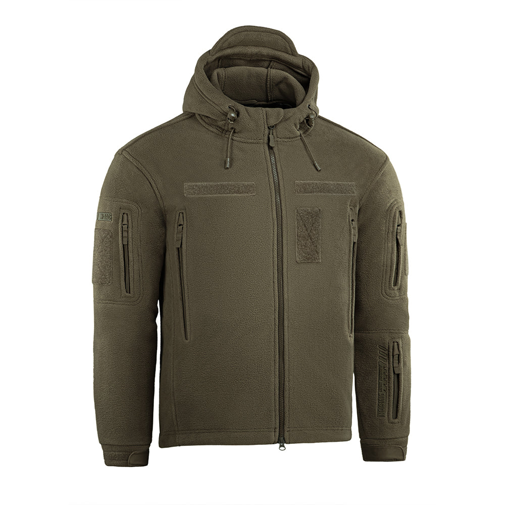 Jachetă Fleece Windblock Division Gen.III M-Tac Oliv – 100% Poliester, Glugă - poza 4