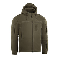 Jachetă Fleece Windblock Division Gen.III M-Tac Oliv – 100% Poliester, Glugă - poza 4