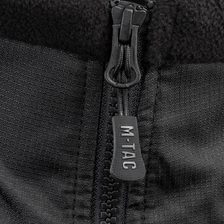 Geacă Microfleece Alpha Gen.II M-Tac - Negru, Rezistentă la Vânt