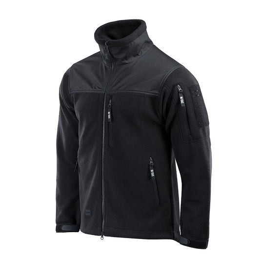Geacă Microfleece Alpha Gen.II M-Tac - Negru, Rezistentă la Vânt