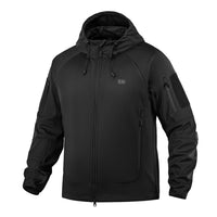 Jachetă Softshell Lightweight M-Tac Neagră – Glugă Reglabilă, 8 Buzunare - poza 2