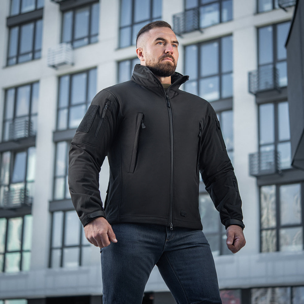 Geacă Soft Shell M-Tac Black - Protecție & Confort Tactic