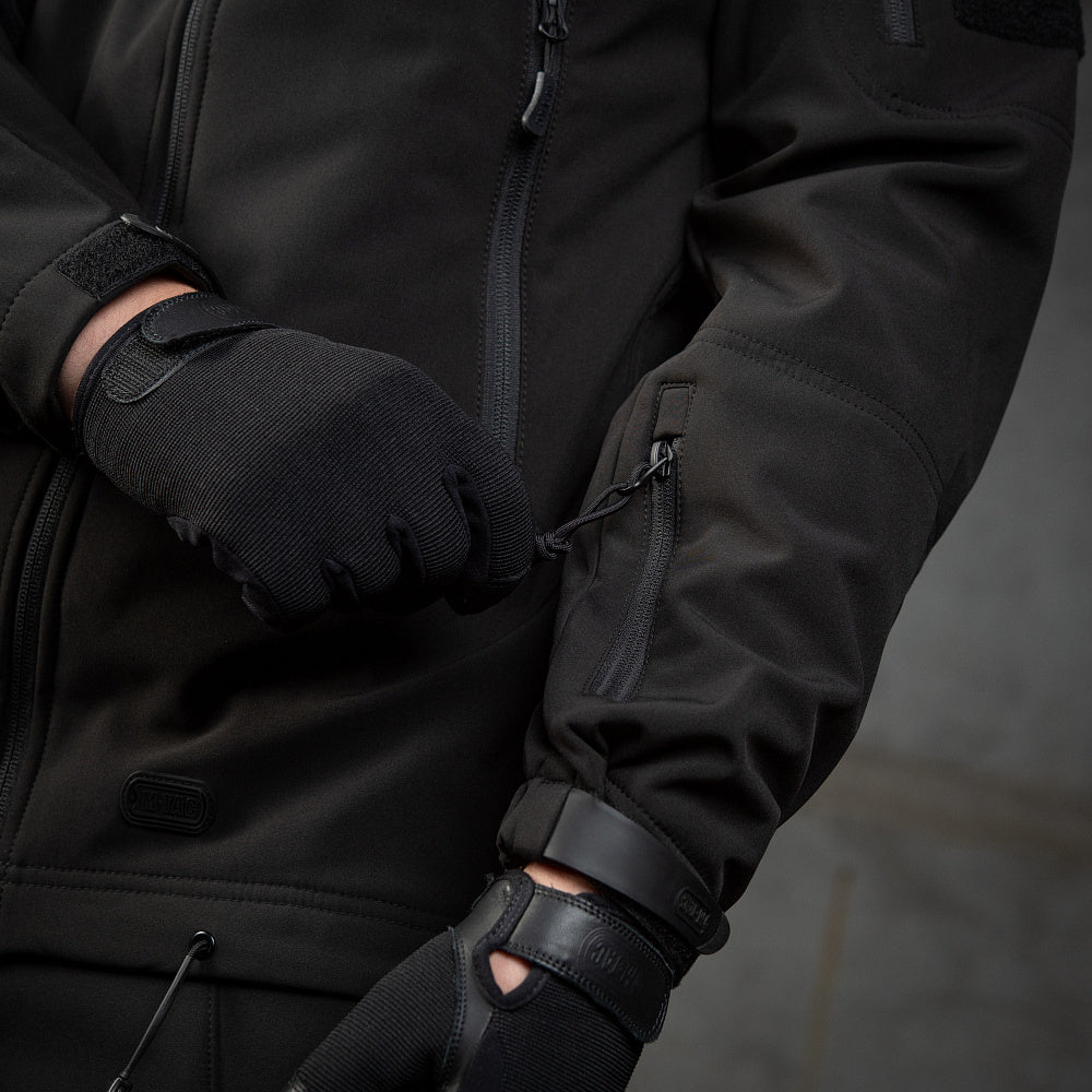 Geacă Soft Shell Police M-Tac - Negru, Acces Rapid Armă