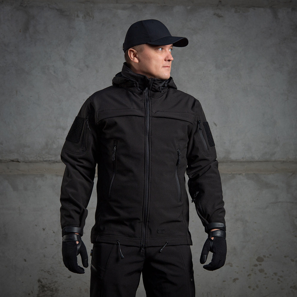 Geacă Soft Shell Police M-Tac - Negru, Acces Rapid Armă