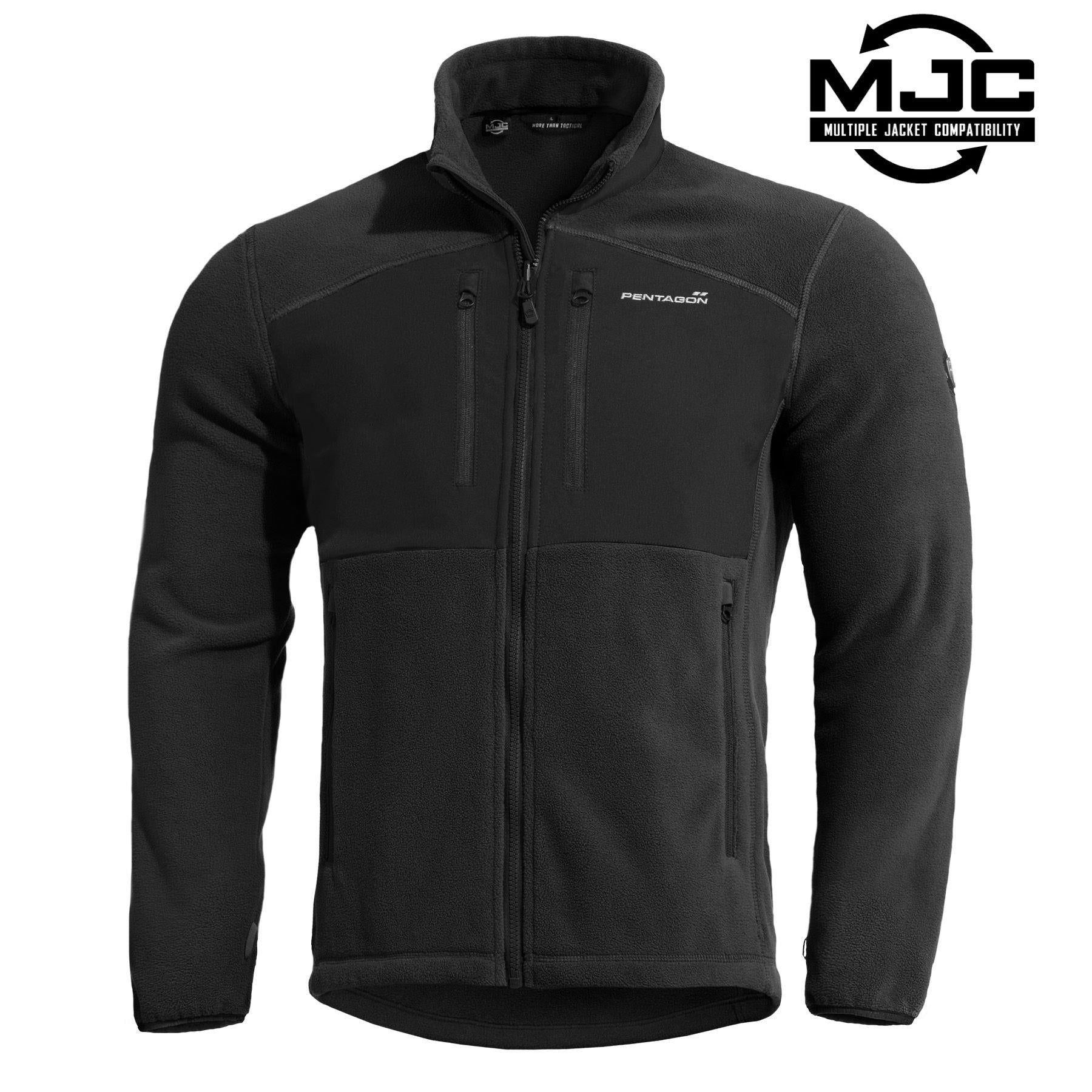 Geaca Ajax Fleece Black Pentagon Tactical - Confort Superior și Adaptabilitate Tactică