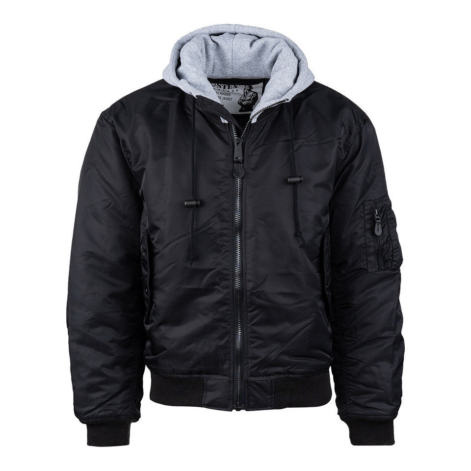 Geacă Bomber MA-1 Hooded Negru - Stil Tactic, Confort Urban Superior