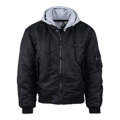Geacă Bomber MA-1 Hooded Negru - Stil Tactic, Confort Urban Superior