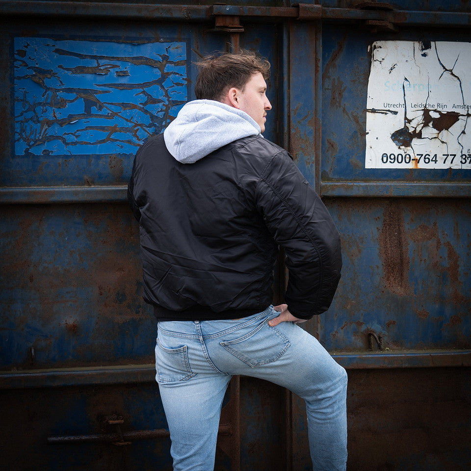 Geacă Bomber MA-1 Hooded Negru - Stil Tactic, Confort Urban Superior