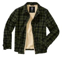 Geaca Classic Sherpa Oliv-Black Check Brandit - Stil si Confort Durabil