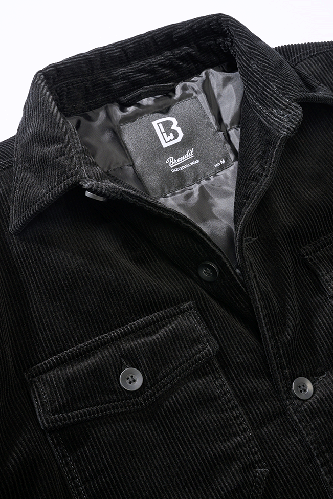 Geaca Corduroy Negru Brandit - Stil Urban Durabil