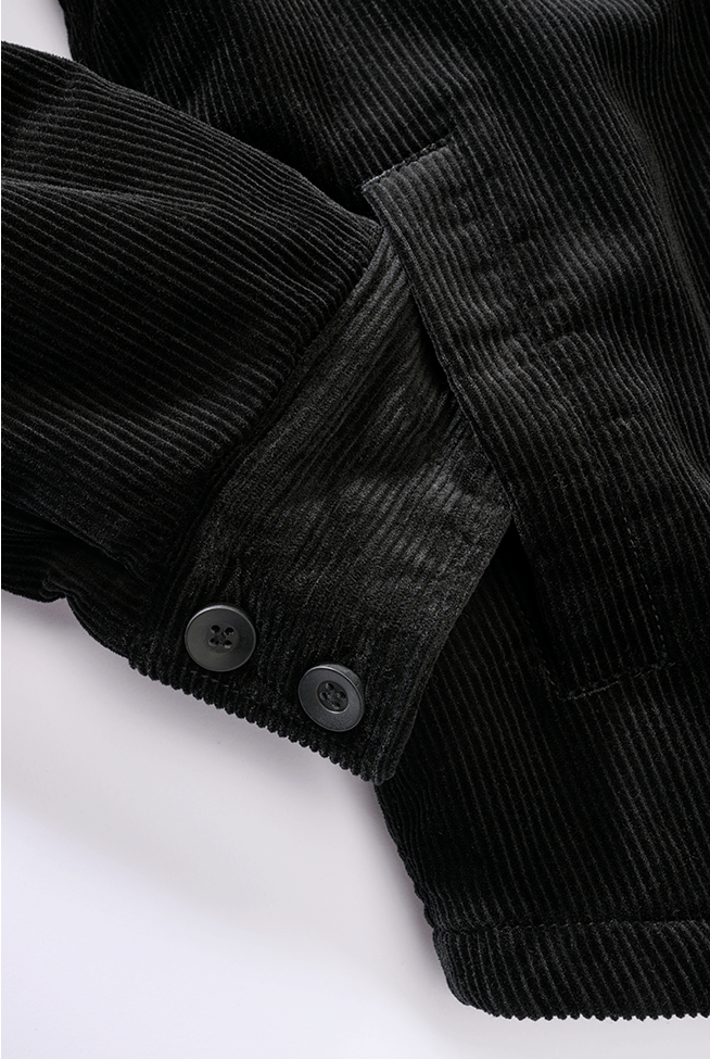 Geaca Corduroy Negru Brandit - Stil Urban Durabil