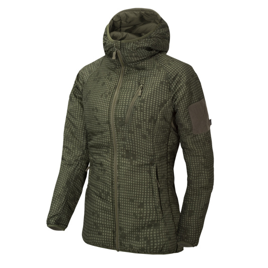 Geacă cu Glugă Helikon-Tex WOMEN'S WOLFHOUND Hoodie® Climashield® Apex™ Desert Night Camo