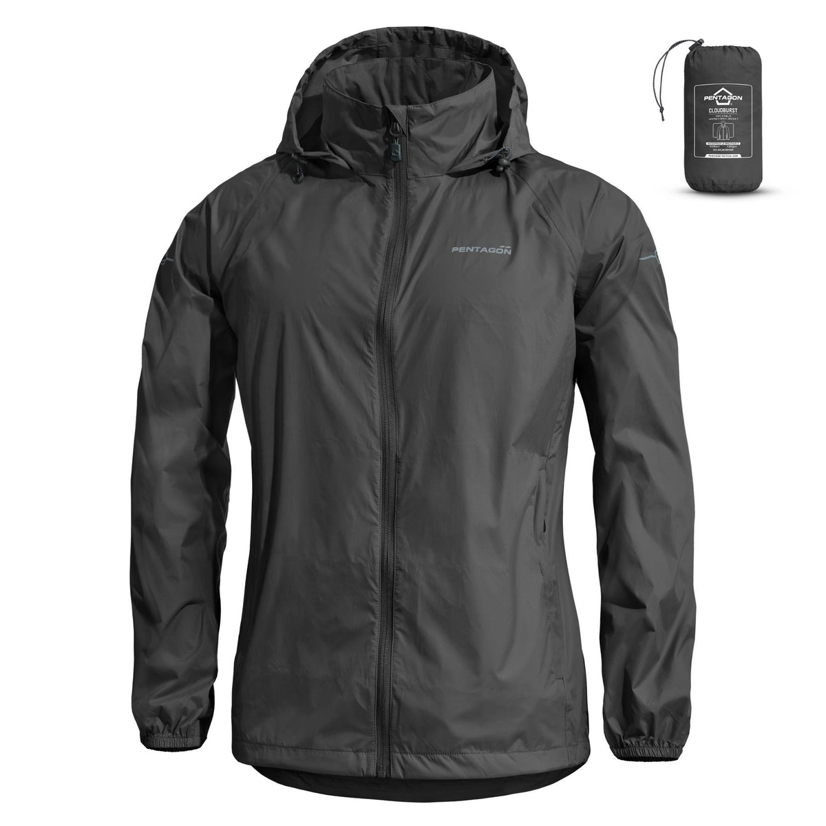 Geaca Dama Cloudburst Packable Womens Rain Jacket - Black Pentagon Tactical - Protecție Impecabilă și Mobilitate Optimă