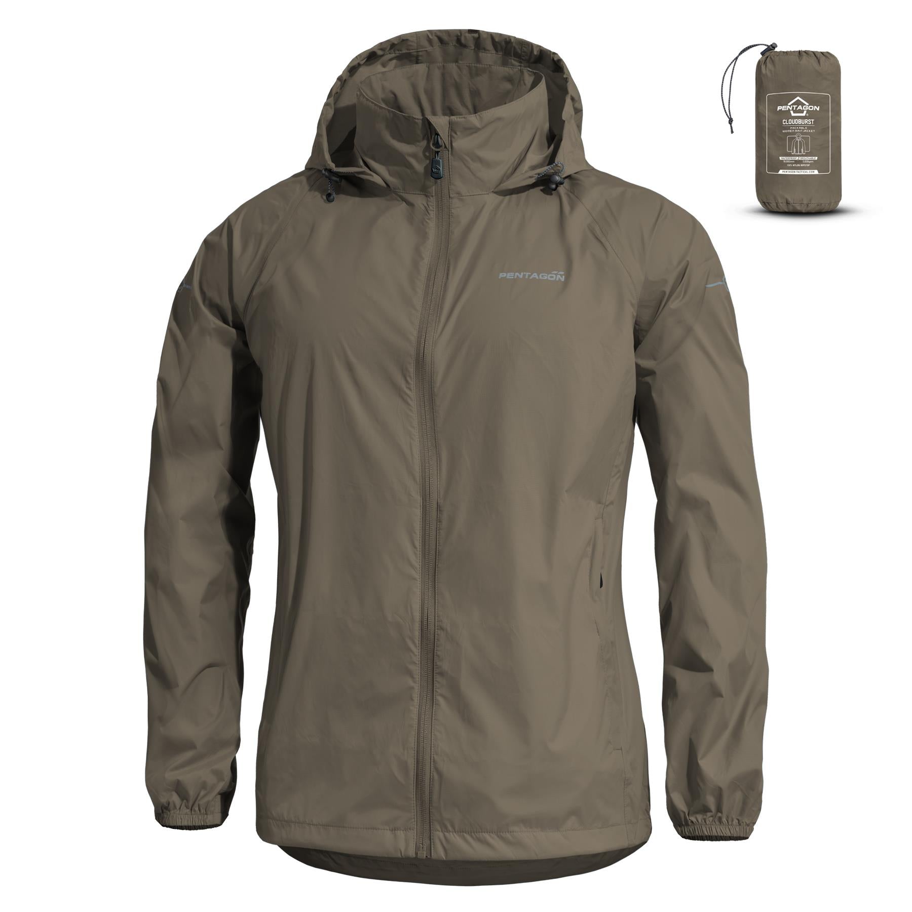 Geaca Dama Cloudburst Packable Womens Rain Jacket - RAL7013 Pentagon Tactical - Protecție și Performanță în Condiții Extreme
