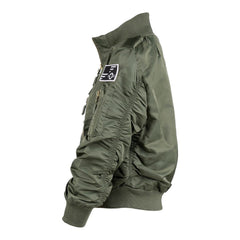 Geacă de Aviator Copii F-35 Flight Jacket Verde Stil Militar - Aventura Aeriană Măiestrită