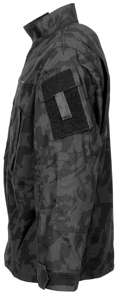 Geacă de Câmp US ACU Rip Stop Night Camo MFH - Fermoar bidirecțional, Protecții coate