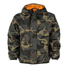 Geacă de Vânt Copii Kinder Camo Woodland - Protecție Esențială în Aventuri
