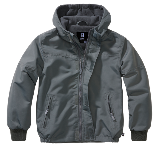 Geaca de Vant Frontzip Anthracite Copii Brandit - Protectie Activa