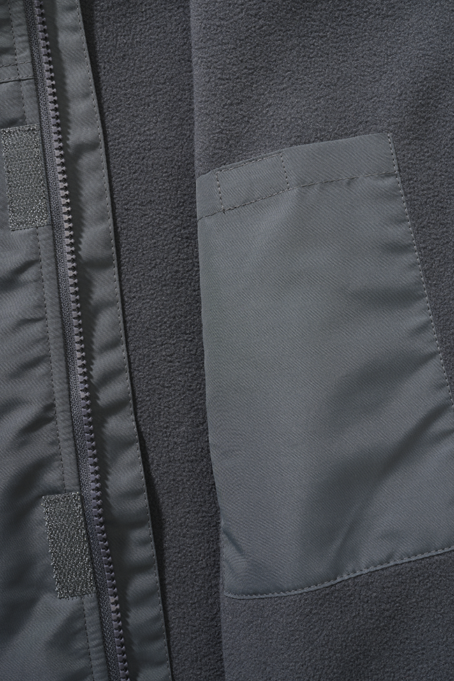 Geaca de Vant Frontzip Anthracite Copii Brandit - Protectie Activa