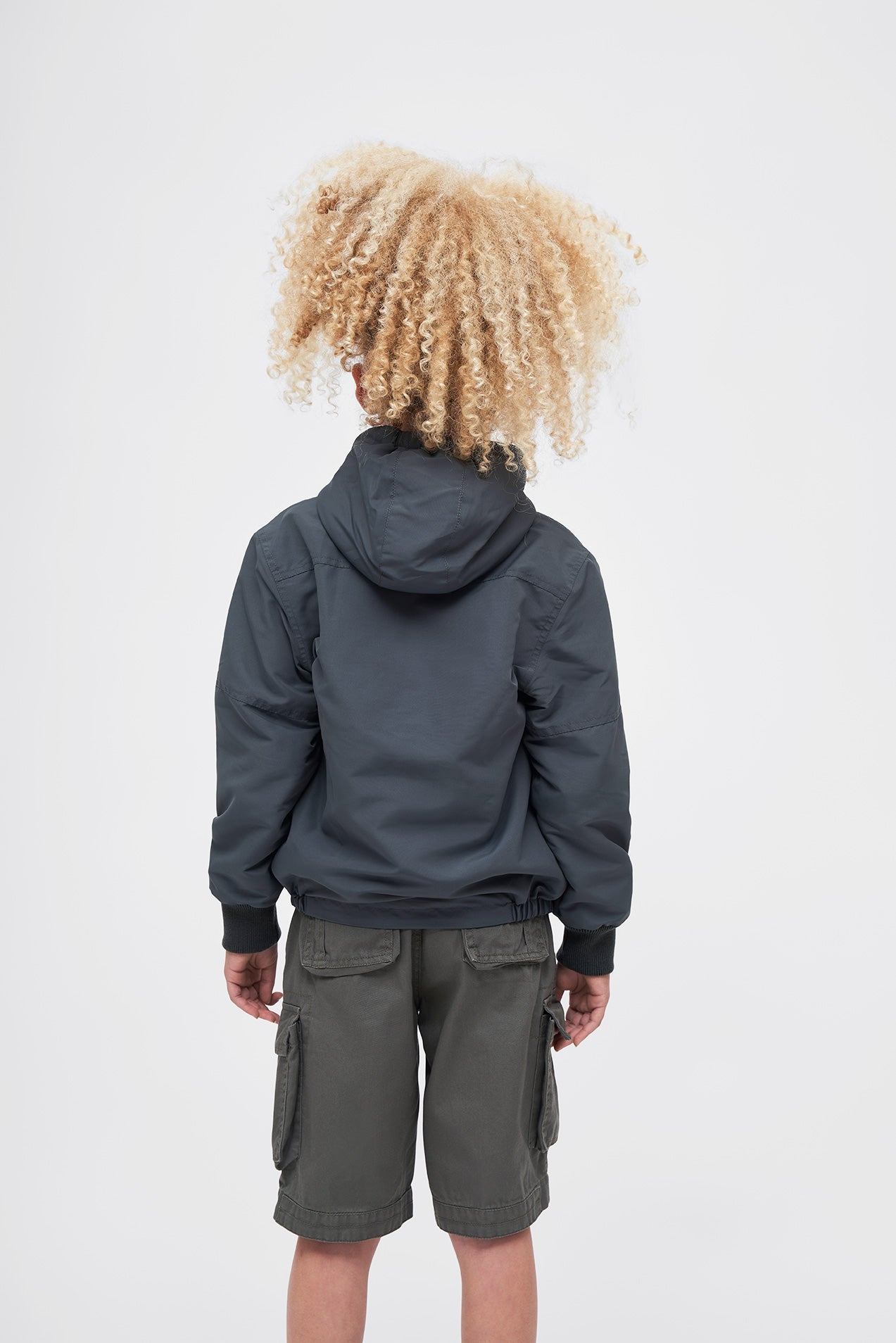 Geaca de Vant Frontzip Anthracite Copii Brandit - Protectie Activa