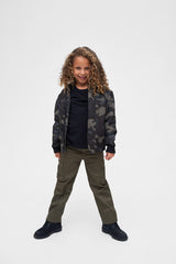 Geaca de Vant Frontzip Dark Camo Copii Brandit - Protectie Activa