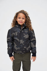 Geaca de Vant Frontzip Dark Camo Copii Brandit - Protectie Activa
