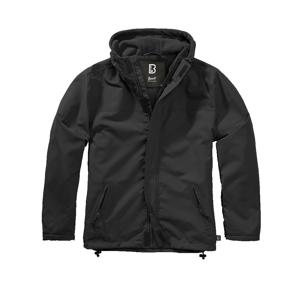 Geaca de Vant Frontzip Negru Brandit - Performanta Tactica