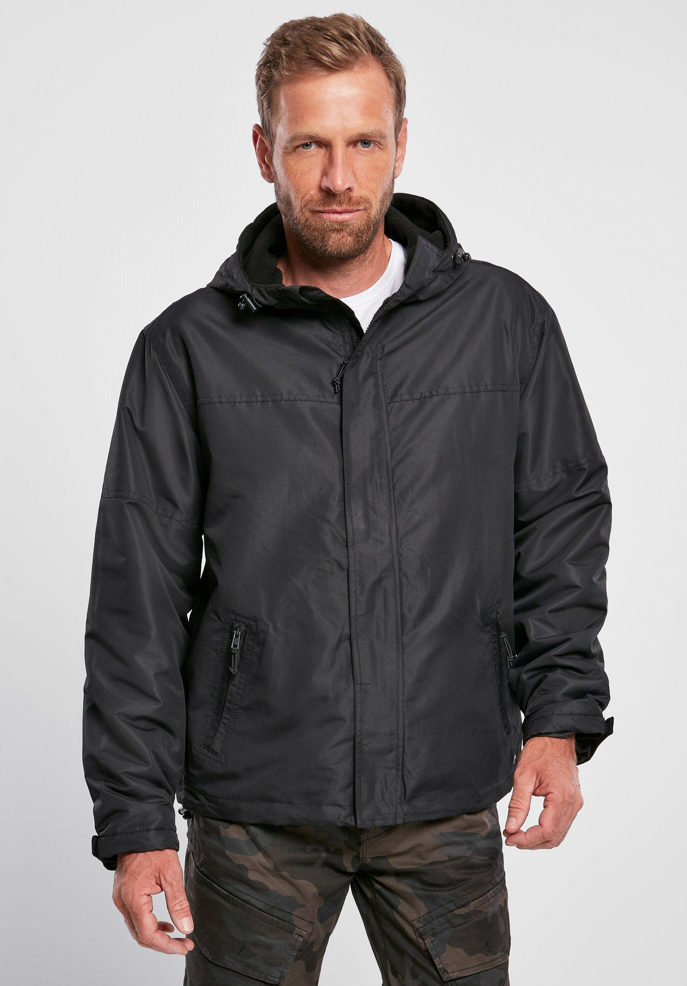 Geaca de Vant Frontzip Negru Brandit - Performanta Tactica