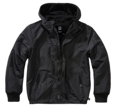 Geaca de Vant Frontzip Negru Copii Brandit - Aventura Zilnica