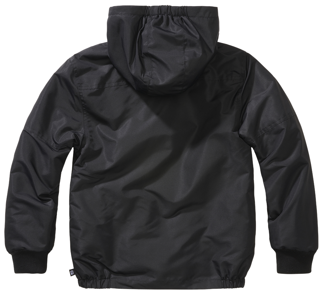 Geaca de Vant Frontzip Negru Copii Brandit - Aventura Zilnica