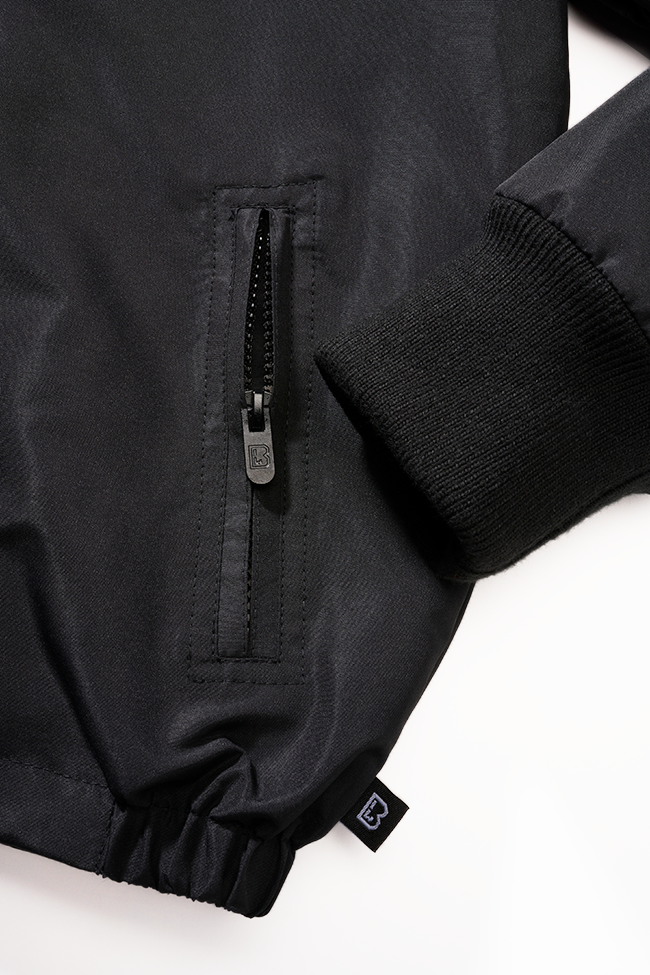 Geaca de Vant Frontzip Negru Copii Brandit - Aventura Zilnica