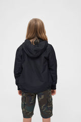 Geaca de Vant Frontzip Negru Copii Brandit - Aventura Zilnica