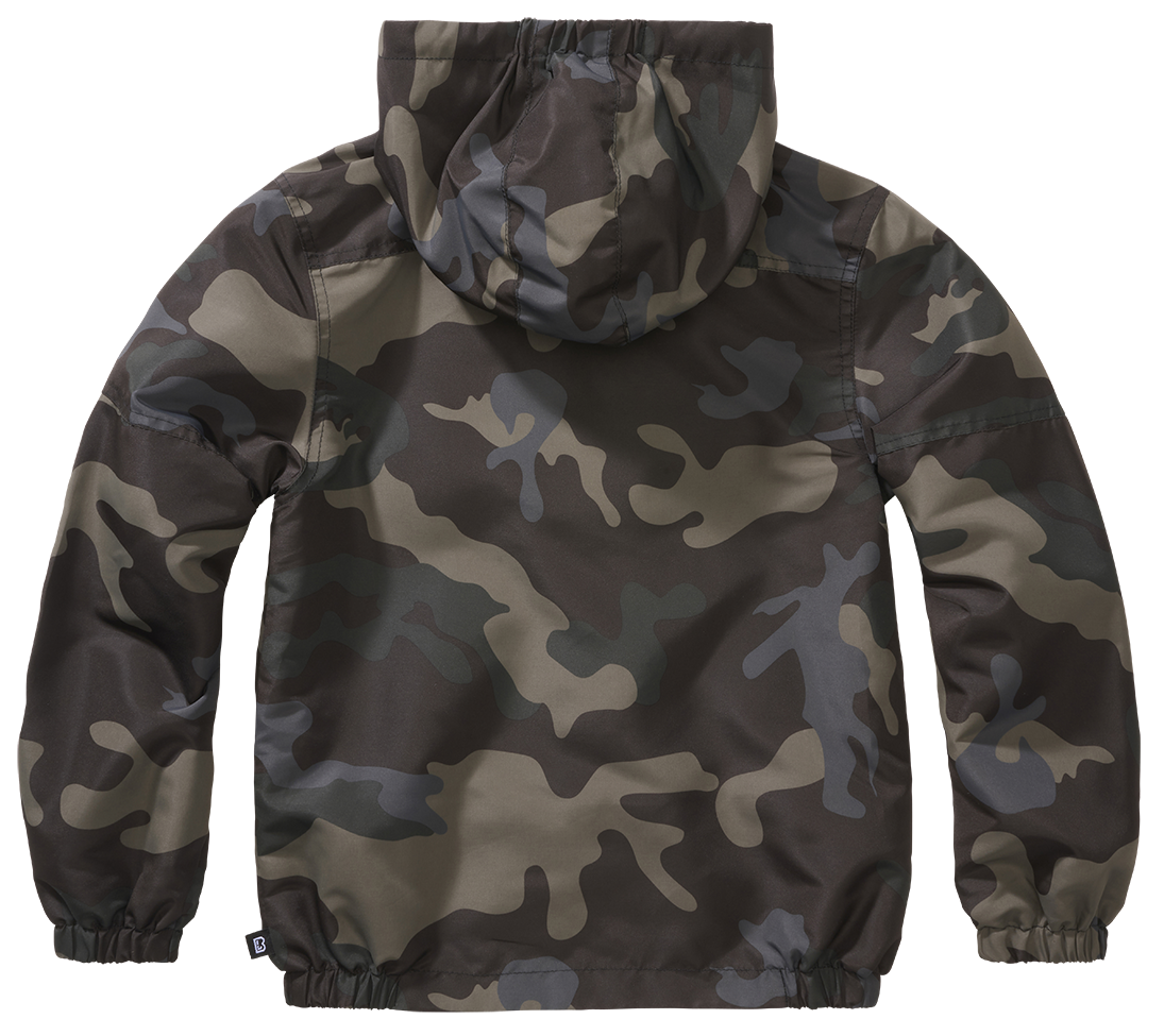 Geaca de Vant Summer Frontzip Dark Camo Copii Brandit - Aventura in Siguranta