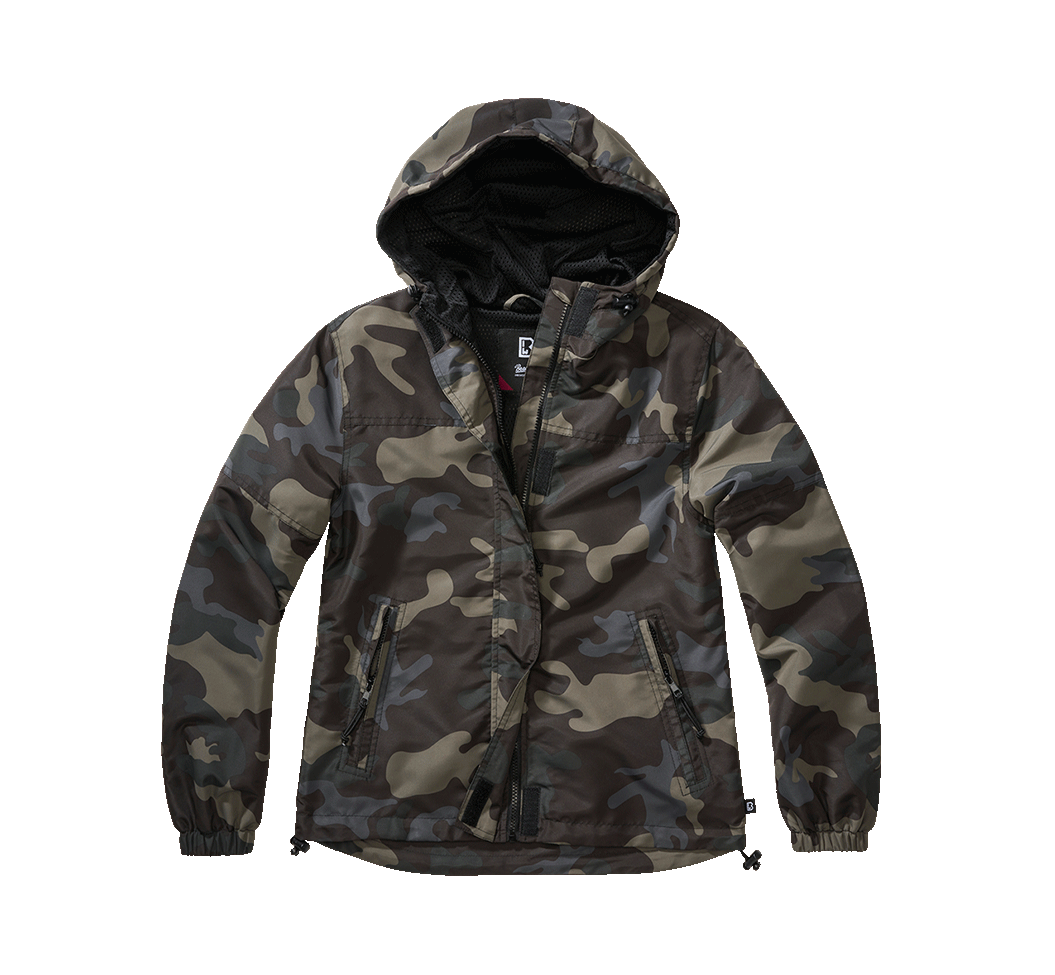 Geaca de Vant Summer Frontzip Dark Camo Dama Brandit - Performanta Usoara