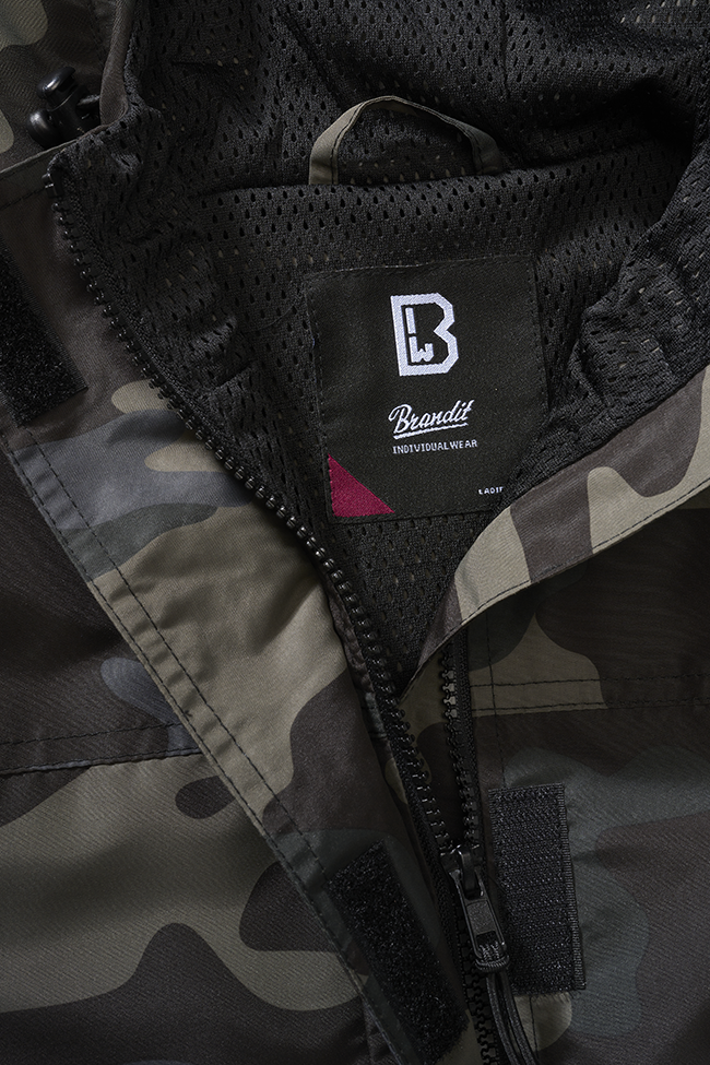 Geaca de Vant Summer Frontzip Dark Camo Dama Brandit - Performanta Usoara