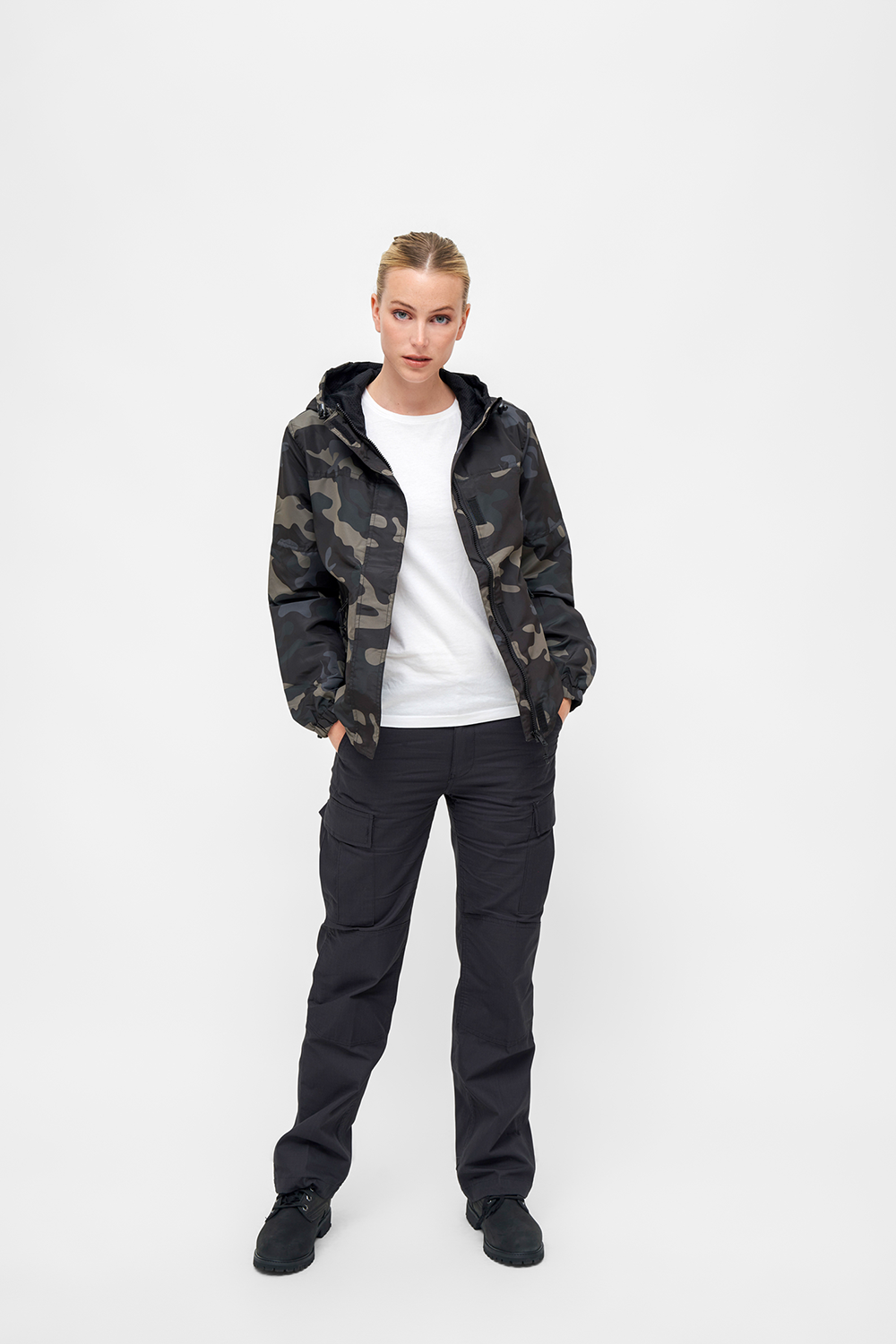 Geaca de Vant Summer Frontzip Dark Camo Dama Brandit - Performanta Usoara