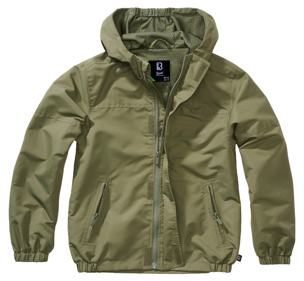 Geaca de Vant Summer Frontzip Olive Copii Brandit - Protectie Usoara si Stil