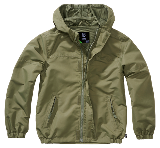 Geaca de Vant Summer Frontzip Olive Copii Brandit - Protectie Usoara si Stil